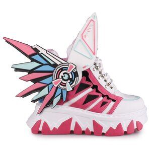 ANTHONY WANG CYBER ANGEL Mech Pink Platform Sneakers
